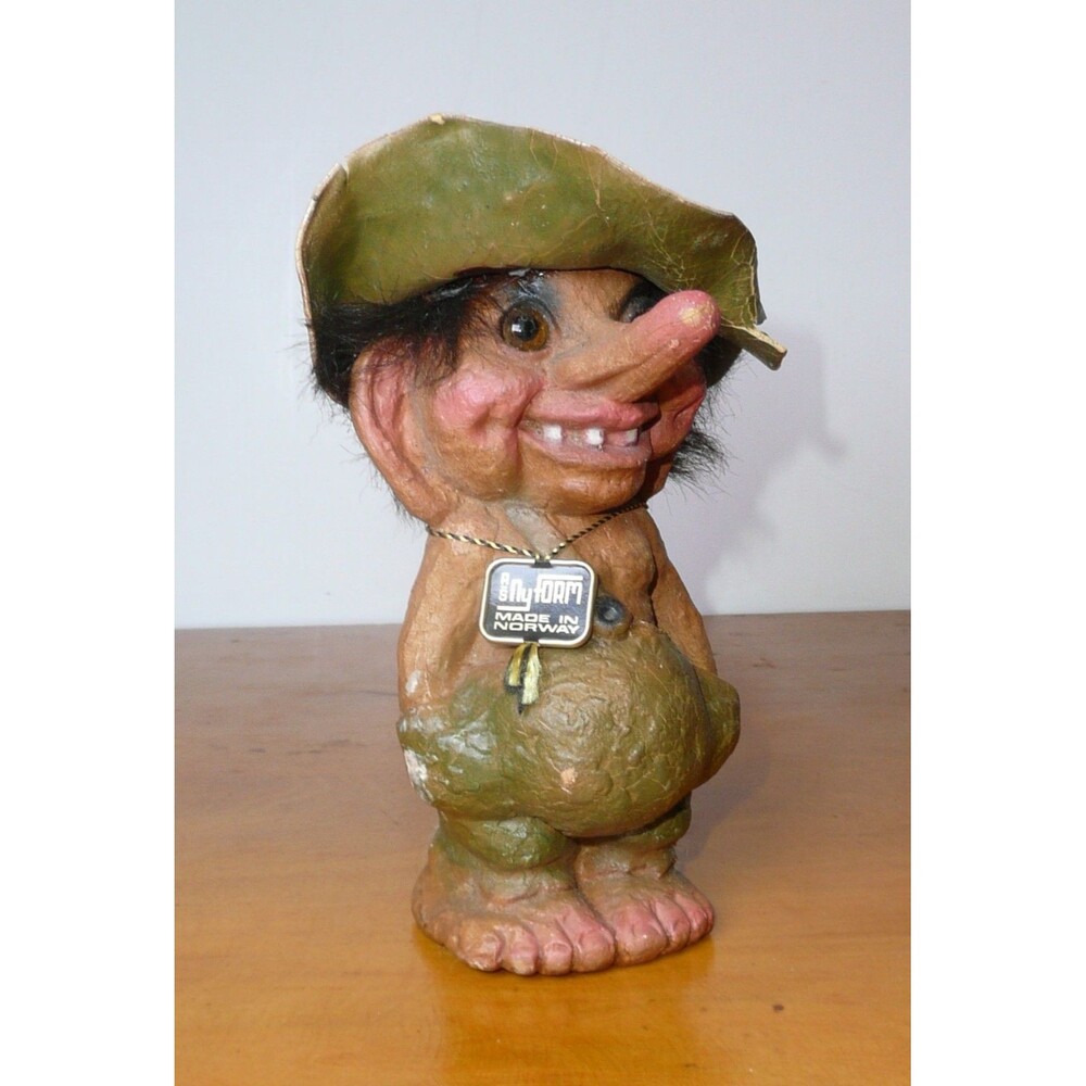 Vintage Troll Hillbilly Boy Original Norwegian Nyform Figure Doll Norway  *READ*